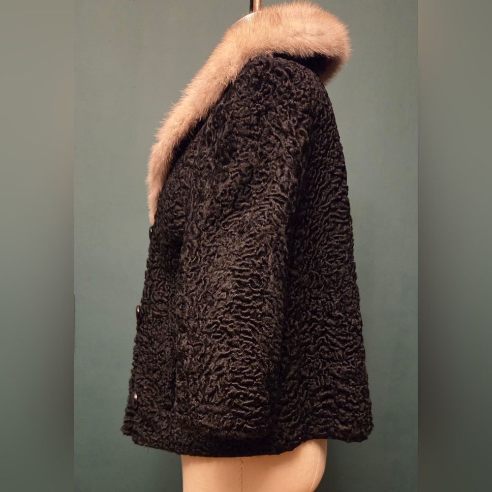 Projansky Black Real Fur Jacket - Picture 4 of 13
